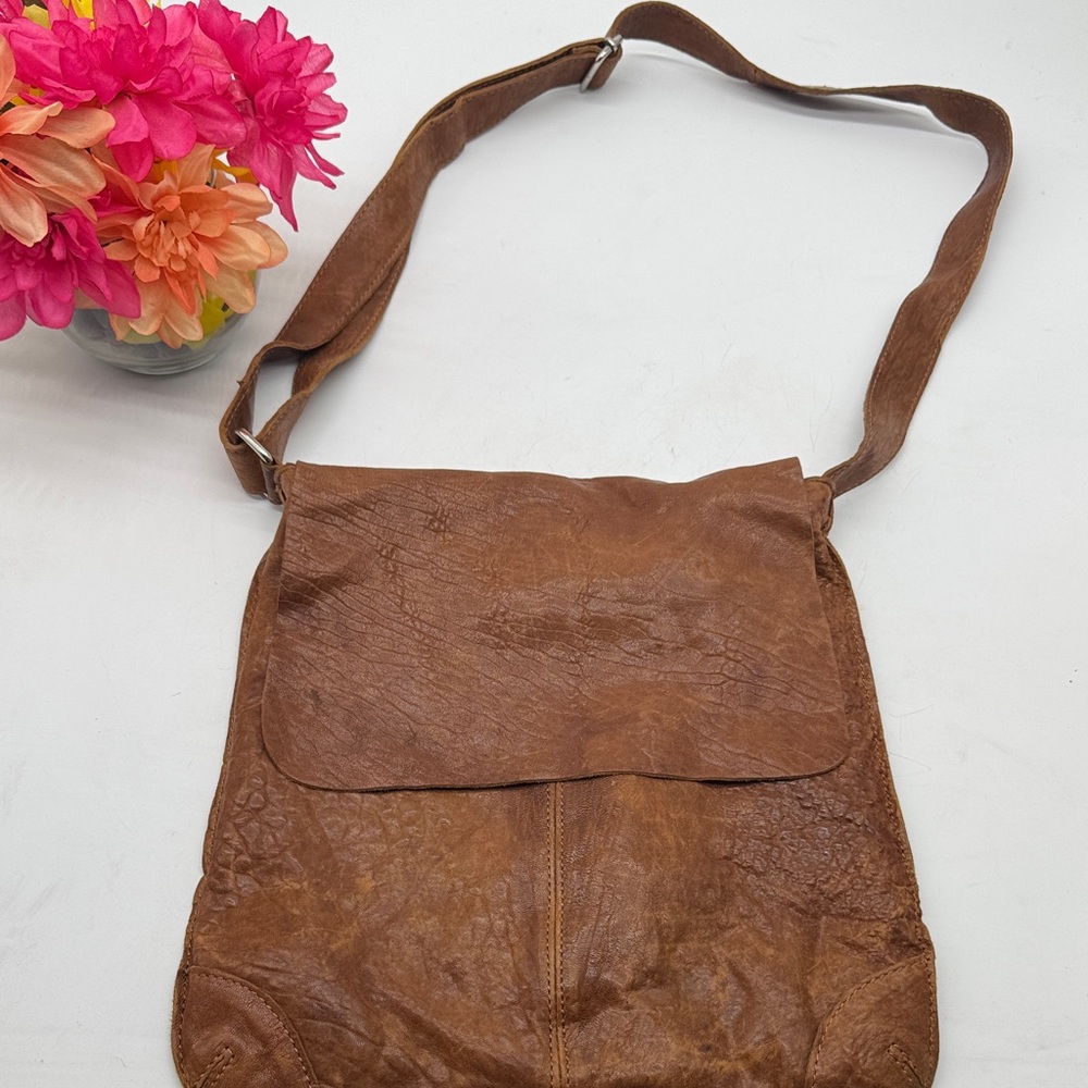 Maxon Brown Leather Crossbody Bag BRN8962C